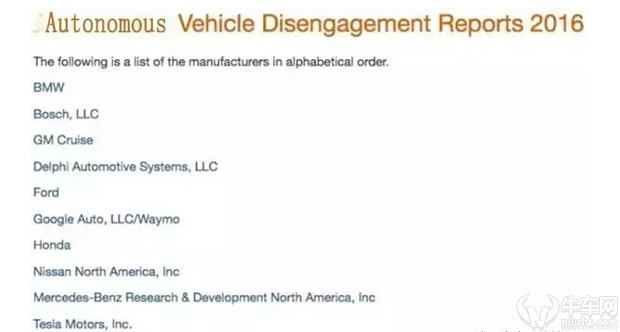 加州交管局发布了一份自动驾驶年终报告：Waymo 、通用、日产名列前三