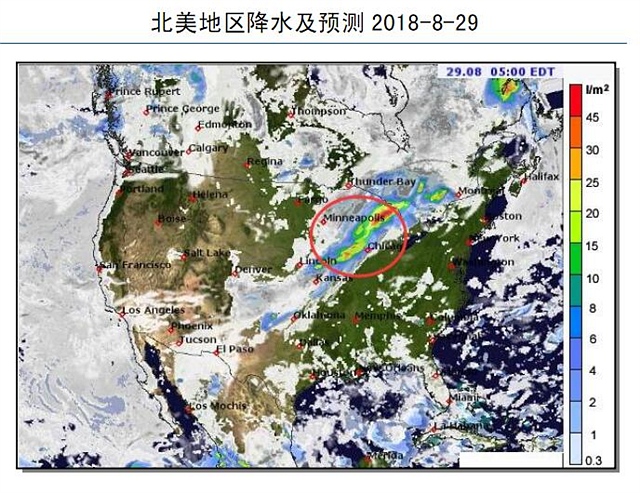 北美 过去一周，美国北部平原和中西部大豆、玉米产区降水增加，提升了作物长势水平。29日北部产区强降雨天气逐渐减弱至停止，30日天气转晴，气温回升，雨后的晴朗天气利于大豆、玉米作物灌浆成熟，而在西南部玉米带（堪萨斯、密苏里南部、伊利诺伊南部、阿肯色等地）将出现10mm左右弱降水，将一定程度上补充墒情，提振作物长势。天气短暂休整后，31日至9月3日美国中西部北部产区强降水再度回归，仍偏于明尼苏达州、密歇根州和爱荷华州，预期总降水量20-60mm，接连降水使这一带土壤墒情接近饱和，密西西比河上游河谷或有雨涝风险，需关注降雨强度和发展动态。